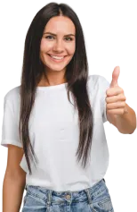 woman thumbs up